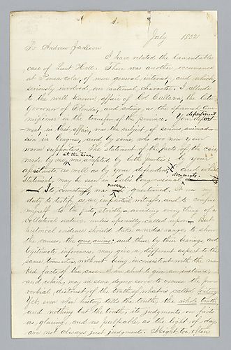 H. M. Brackenridge to Andrew Jackson drafts