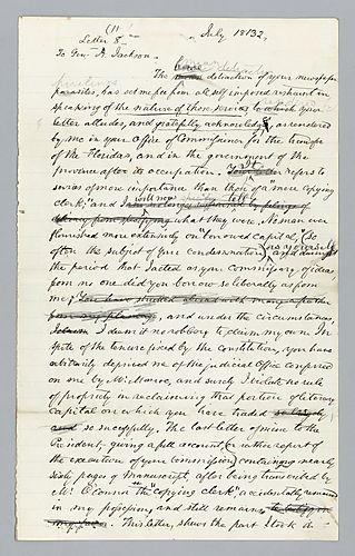 H. M. Brackenridge to Andrew Jackson drafts