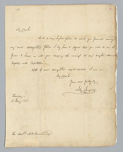 James Innerarity to H. M. Brackenridge (LB# 107)