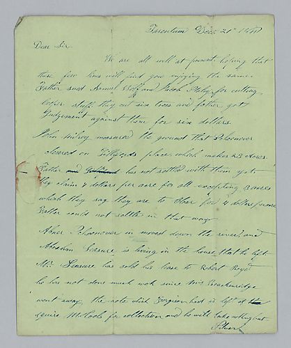 Frances and John Vance to H. M. Brackenridge
