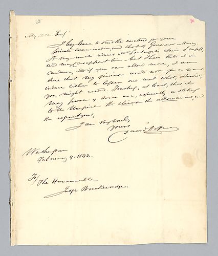 David Hoffman to H. M. Brackenridge (LB# 68)
