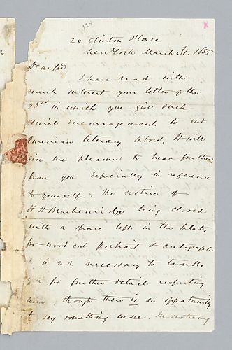 Evert A. Duyckinck to H. M. Brackenridge (LB# 124)