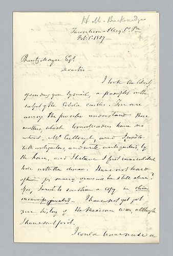 H. M. Brackenridge to Brantz Mayer