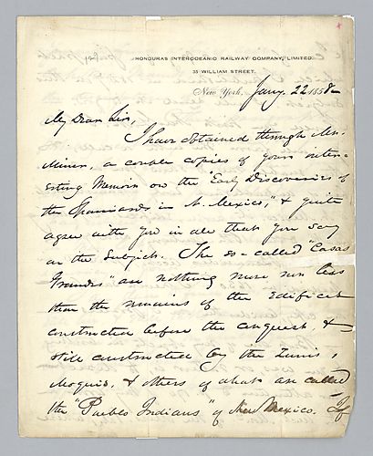 Ephraim George Squier to H. M. Brackenridge (LB# 129)