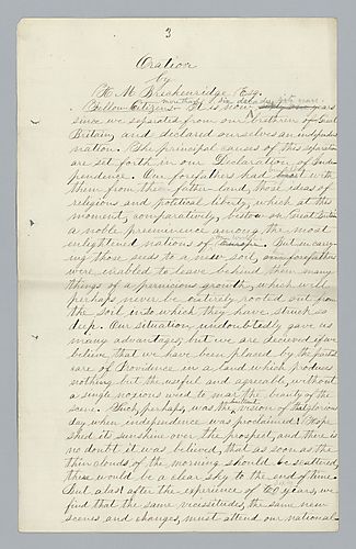 Fourth of July Oration-- Freeport Pennsylvania