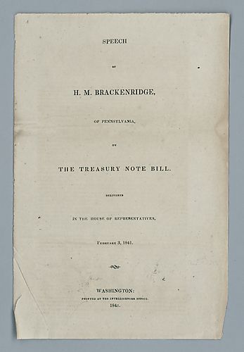 Speech on the Treasury Note Bill