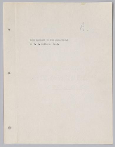 "Some Remarks on the Receptacle,"
