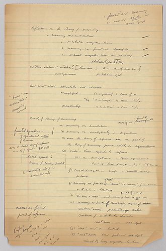 "Reflections on the Theory of Meaning,"