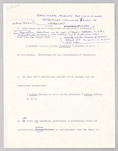 "Conditional Promises and Conditional Intentions,"