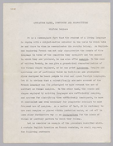 "Quotation Marks, Sentences, and Propositions,"