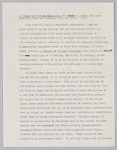 Review of "A History of Western Philosophy,"