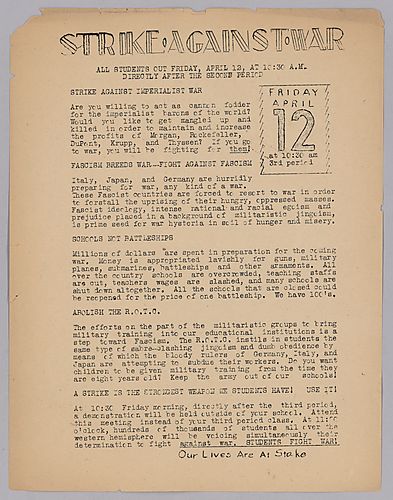 Leaflets for Student Strike at Franklin High School