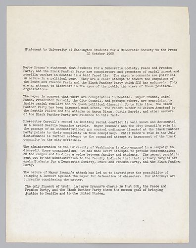 SDS Press Statement