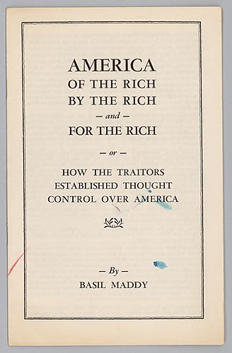 "America of the Rich, by the Rich, and for the Rich"
