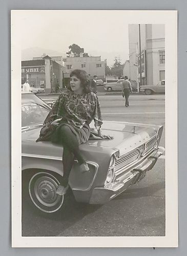 Protester on Car