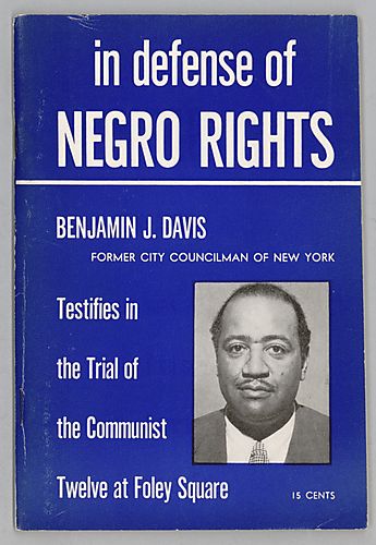 In Defense of Negro Rights, by Benjamin J. Davis