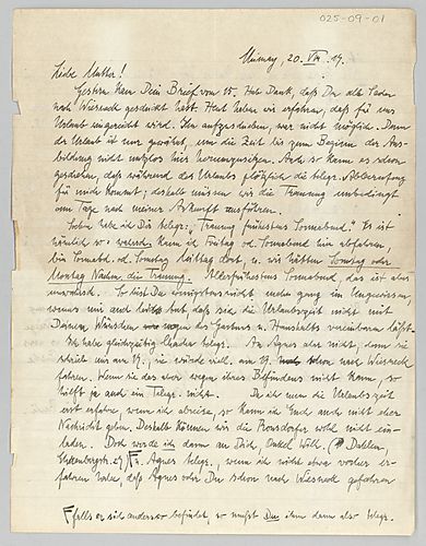 Letters to His Mother (Items 1-35), 1915-1918