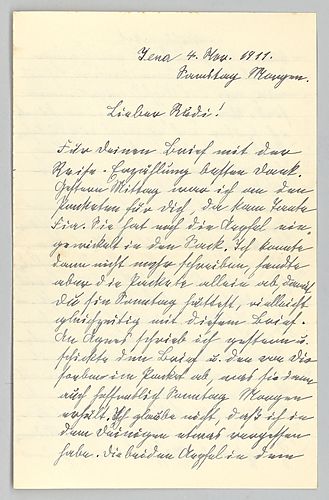 Correspondence with his Mother [Mutter]