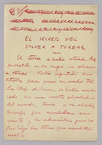 "El secreto de volver a torear"