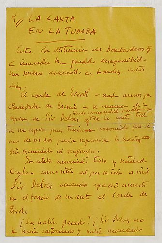 "La carta en la tumba" and "Encefalitis caballar"