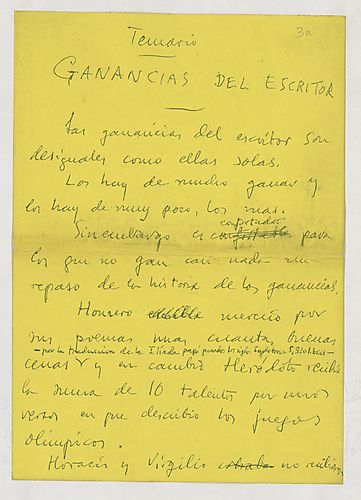 "Ganancias del escritor"