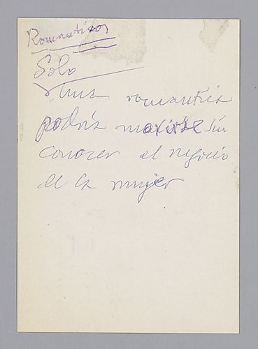"Romanticismo": Notes and Article Clippings on Romanticism