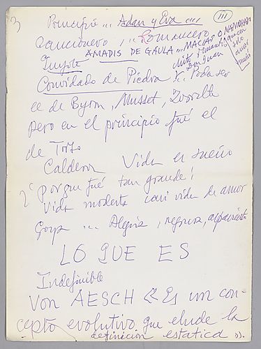 "Romanticismo": Manuscript Fragment