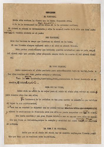 "Caprichos," Manuscript