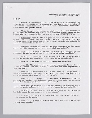 Transcription of Selected Items