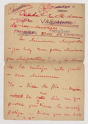"Dias de Chimenea," Manuscript