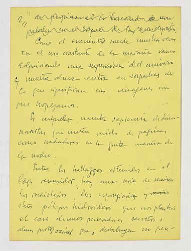 Untitled (Related to "Radiolarios"), Manuscript