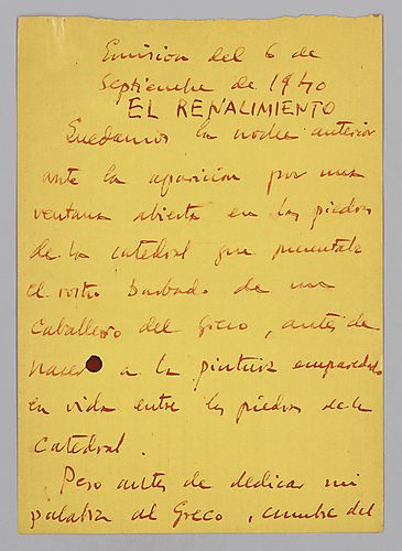 "El renacimiento": Radio Script