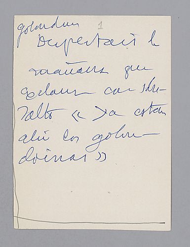 "Carta golondrinas," Loose Notes