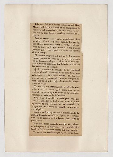 Unidentified Title ("Colette"), Clipping