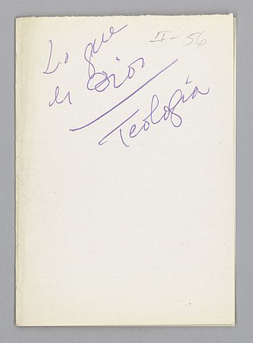"Lo que es dios/teología"