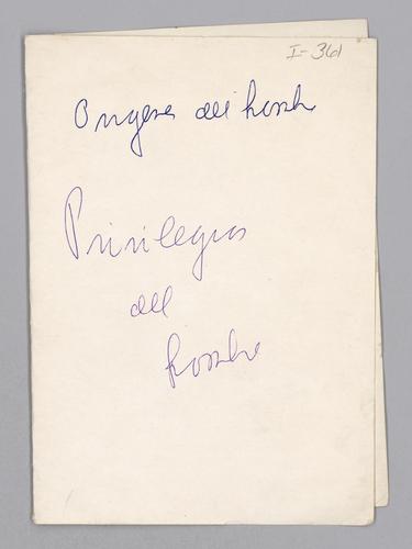 "Privilegios del hombre"