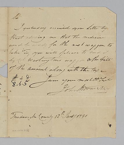 John Normster to James Craik