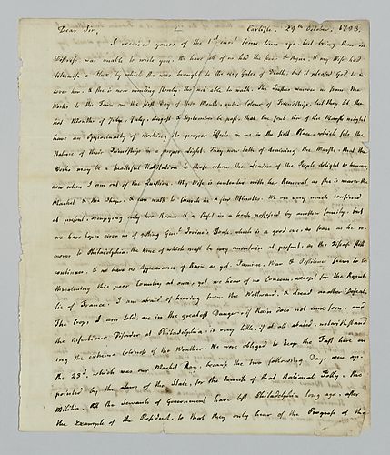 Charles Nisbet to Alexander Addison