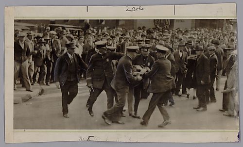 Communist Demonstrator Being Arrested