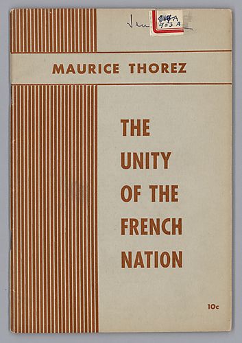 "The Unity of the French Nation", By Maurice Thorez