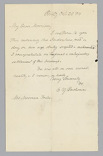 Letter from Mrs. E.Y. Buchanan to Morrison Foster