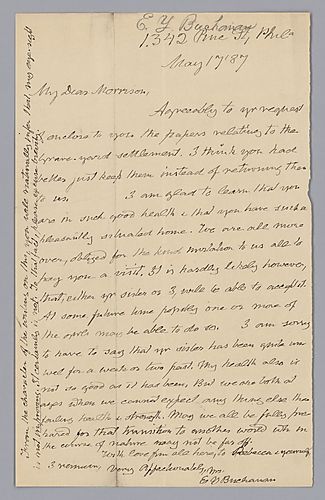 Letter from Mrs. E.Y. Buchanan to Morrison Foster