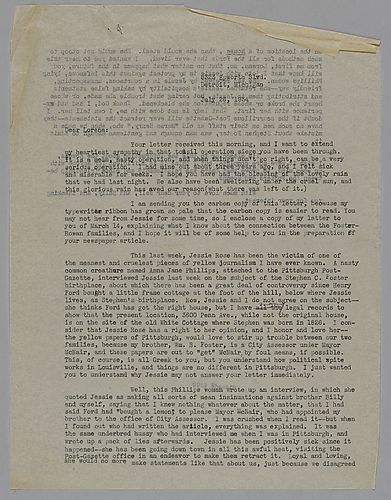 Letter from Evelyn Morneweck to Lorena Callahan