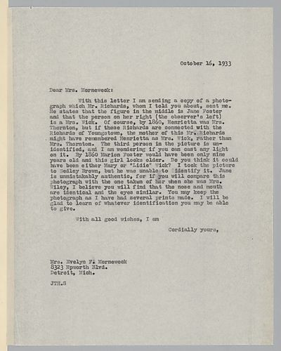 From John Tasker Howard to Evelyn Foster Morneweck
