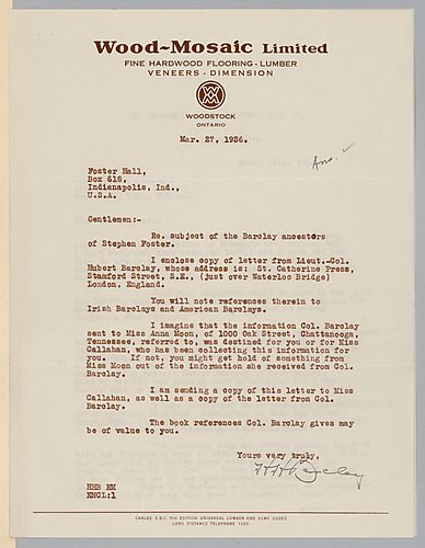 From H.H. Barclay to Foster Hall