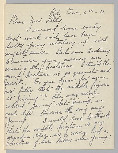 From Evelyn Foster Morneweck to Josiah K. Lilly