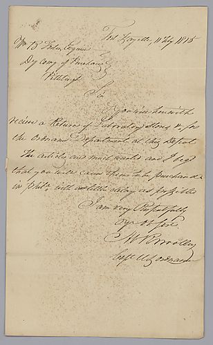 Letter from Capt. Woolley to William Foster