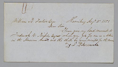 Letter form John Schwartz to William Foster