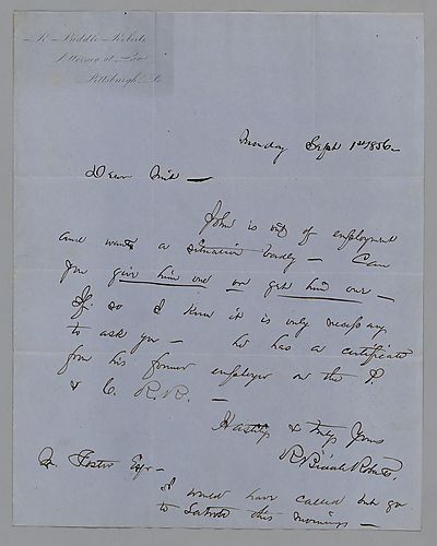 Letter from R. Biddle Roberts to Morrison Foster