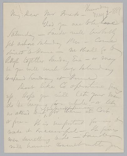 Carnegie discusses traveling to Pittsburgh, Pa. [from New York City] with Frick on Saturday or Sunday of that week and business options